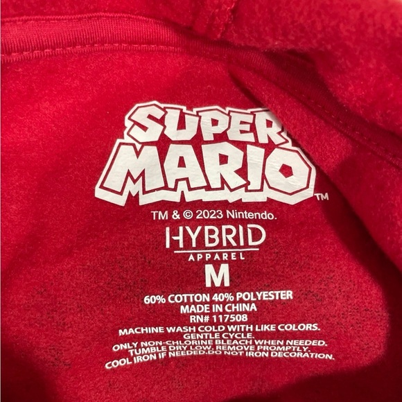Super Mario Red Hoodie NEW - Picture 5 of 6